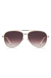 Marc Jacobs Marc 760s Metal & Plastic Aviator Sunglasses In Gold Ivory/ Brown Gradient
