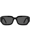 Marc Jacobs 614s Rectangle-frame Sunglasses In Black