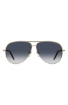 Marc Jacobs 61mm Gradient Pilot Sunglasses In Gold/dark Blue Sf