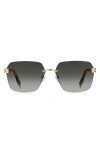 Marc Jacobs 61mm Gradient Rectangular Sunglasses
