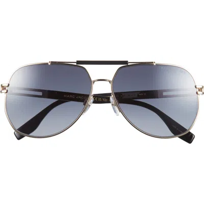 Marc Jacobs 61mm Pilot Sunglasses In Gold