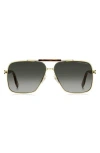 Marc Jacobs 62mm Gradient Square Pilot Sunglasses