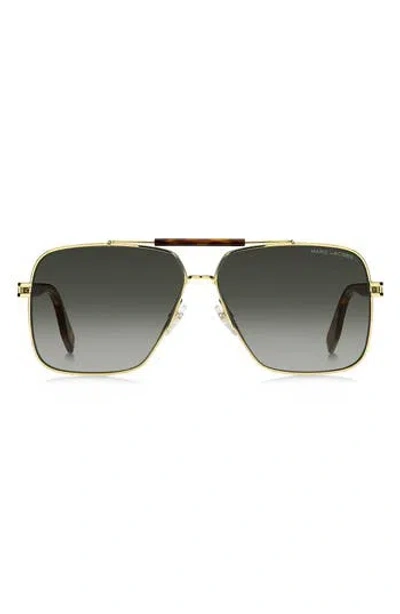 Marc Jacobs 62mm Gradient Square Pilot Sunglasses
