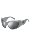 Marc Jacobs 62mm Rectangular Sunglasses In Gray