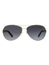 Marc Jacobs Eyewear Aviator Frame Sunglasses In Black