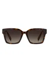 Marc Jacobs 53mm Gradient Square Sunglasses In Brown