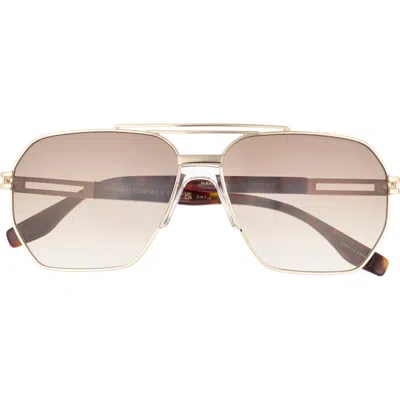 Marc Jacobs 748/s 53mm Polarized Gradient Square Sunglasses In Gold