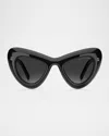 Marc Jacobs 798s Studded Acetate Sunglasses In Crystalblack