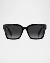 Marc Jacobs 53mm Gradient Square Sunglasses In Black