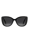 Marc Jacobs 55mm Gradient Cat Eye Sunglasses In Black