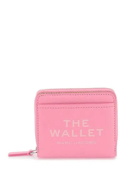 Marc Jacobs The Leather Mini Compact Wallet In 粉色的