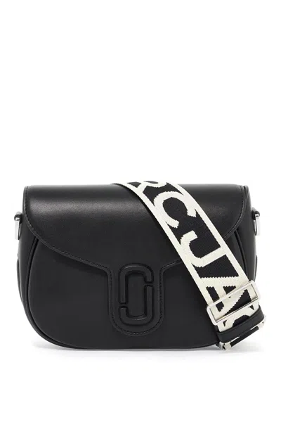 Marc Jacobs The Covered J Marc Large Saddle Bag In 黑色的