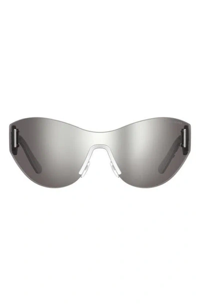 Marc Jacobs 99mm Shield Sunglasses In Silver/ Silver Mirror
