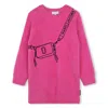 Marc Jacobs Embroidered Knitted Dress In Fucsia