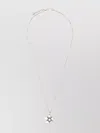Marc Jacobs Adjustable Flower Pendant Necklace In Metallic