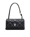 Marc Jacobs The Mini Dual Black Diamond-quilted Crossbody Bag With Top Handle In Leather Woman In Black