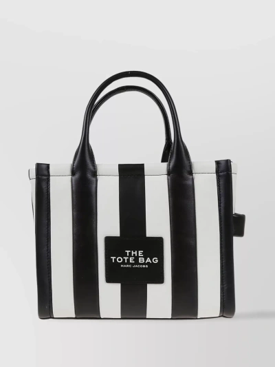 Marc Jacobs The Striped Micro Tote Bag In White