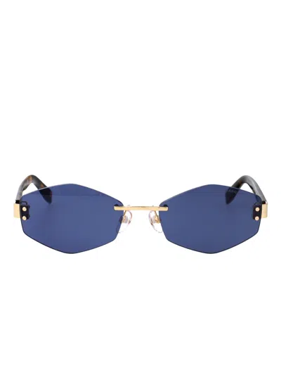 Marc Jacobs Air Geometric-rimless Sunglasses In Gold