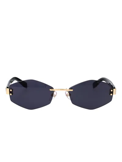 Marc Jacobs Air Geometric-rimless Sunglasses In Gold