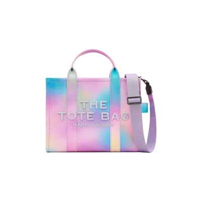 Pre-owned Marc Jacobs Airbrush Canvas Medium Tote Bag 'blue/multicolor' | Women's Size Onesize