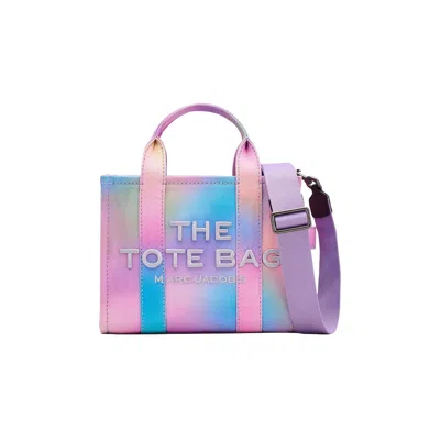 Pre-owned Marc Jacobs Airbrush Canvas Small Tote Bag 'blue/multicolor' | Women's Size Onesize