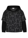 Marc Jacobs All-over Logo-print Hoodie In Black