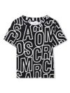 Marc Jacobs All-over Logo Print T-shirt In Black