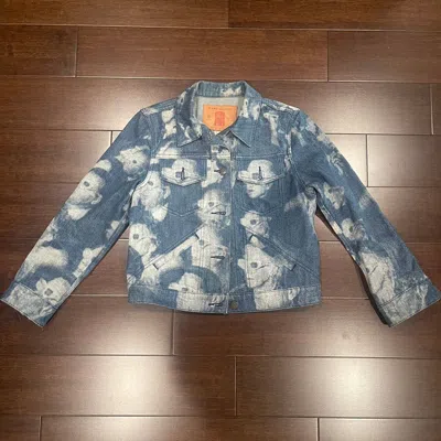 Pre-owned Marc Jacobs All Over Pint Denim Jacket In Blue