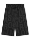 Marc Jacobs All-over Print Cotton Shorts In Black