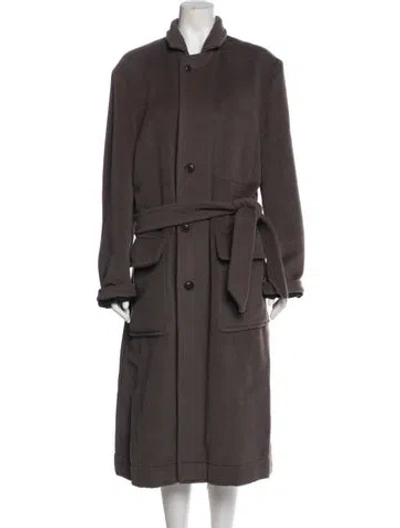 Pre-owned Marc Jacobs Alpaca Trench Coat In Gray