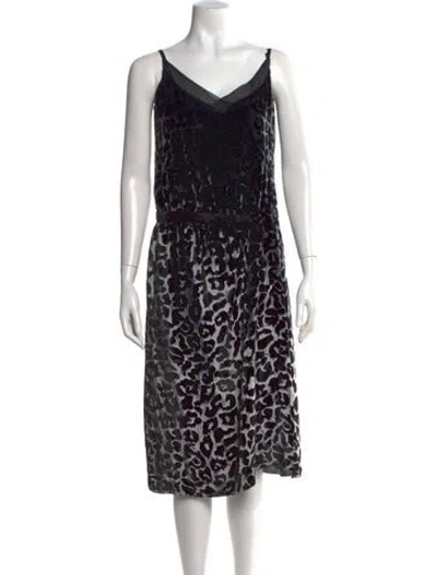 Pre-owned Marc Jacobs Animal Print Knee-length Dress In Black