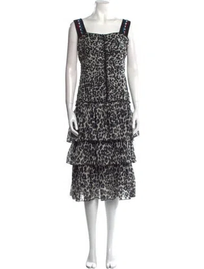 Pre-owned Marc Jacobs Animal Print Midi Length Dress