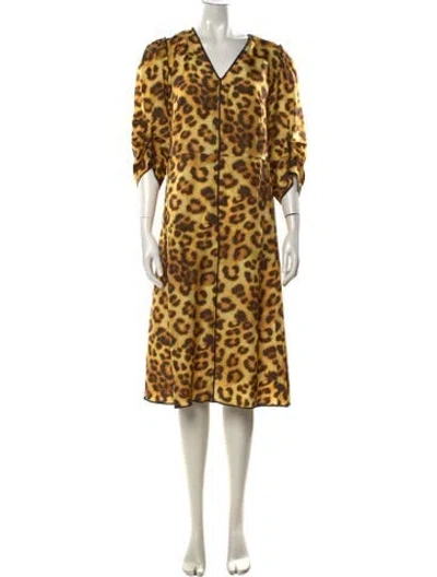 Pre-owned Marc Jacobs Animal Print Midi Length Dress In Multi