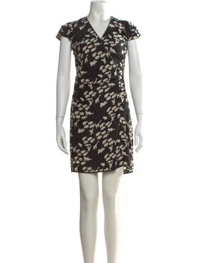Pre-owned Marc Jacobs Animal Print Mini Dress In Black