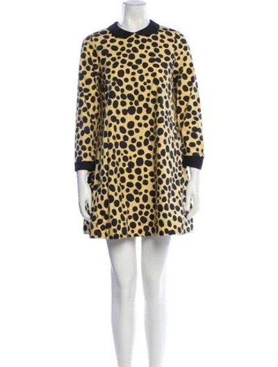 Pre-owned Marc Jacobs Animal Print Mini Dress In Neutral