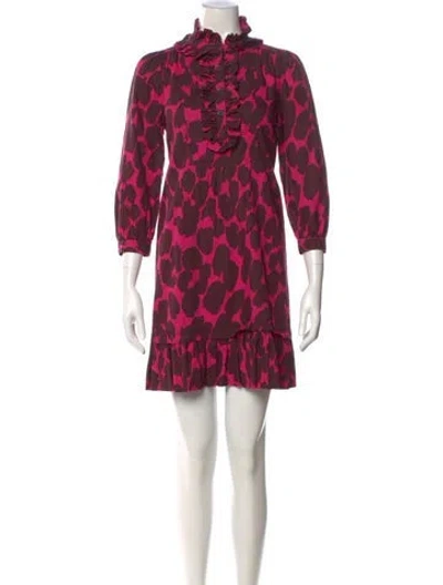 Pre-owned Marc Jacobs Animal Print Mini Dress In Pink
