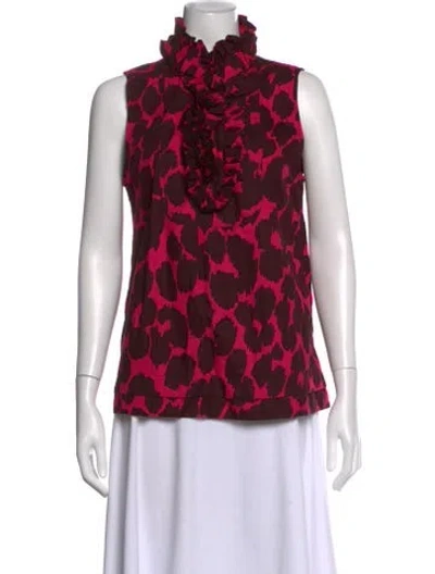 Pre-owned Marc Jacobs Animal Print Sleeveless Top In Pink