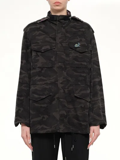 Marc Jacobs Anorak Jacket With Pin & Bow In Black