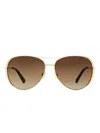 Marc Jacobs Arching Browline Sunglasses In Gold