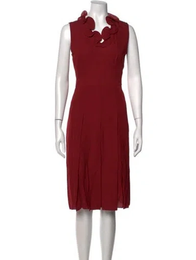 Pre-owned Marc Jacobs Asymmetrical Midi Length Dress W/ Tags In Red