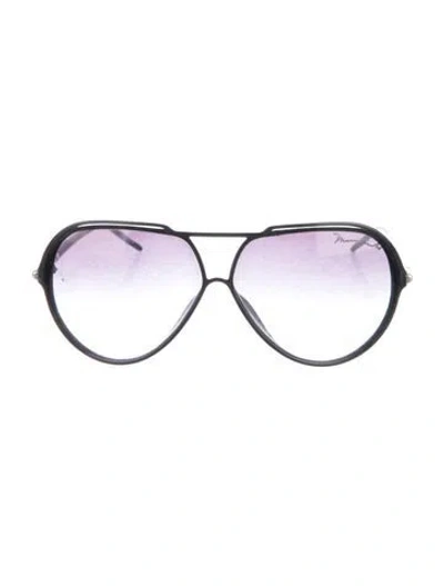Pre-owned Marc Jacobs Aviator Gradient Sunglasses In Black