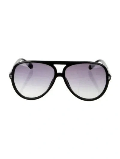 Pre-owned Marc Jacobs Aviator Gradient Sunglasses In Black