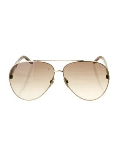 Pre-owned Marc Jacobs Aviator Gradient Sunglasses In Brown