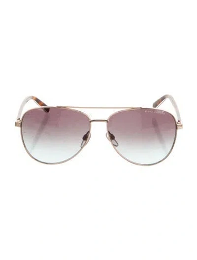 Pre-owned Marc Jacobs Aviator Gradient Sunglasses In Brown