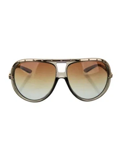 Pre-owned Marc Jacobs Aviator Gradient Sunglasses In Brown