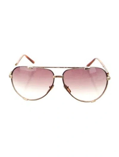 Pre-owned Marc Jacobs Aviator Gradient Sunglasses In Brown