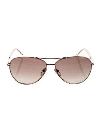 Pre-owned Marc Jacobs Aviator Gradient Sunglasses In Gold