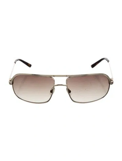 Pre-owned Marc Jacobs Aviator Gradient Sunglasses In Gold