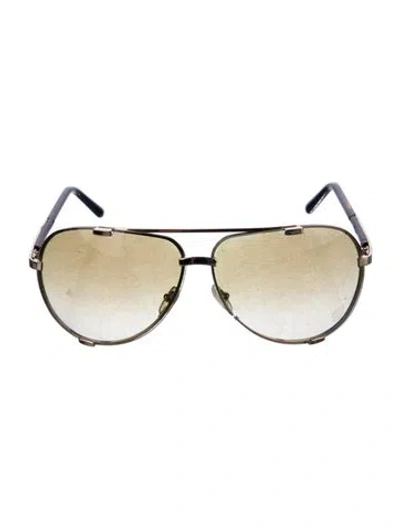 Pre-owned Marc Jacobs Aviator Gradient Sunglasses In Gold