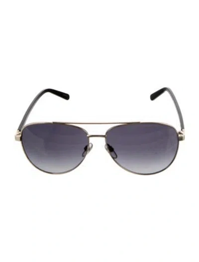 Pre-owned Marc Jacobs Aviator Gradient Sunglasses In Gold